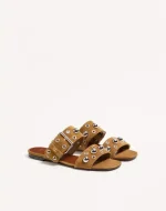 Valentino Nellcôte Crust Leather Slide Sandal - Image 6